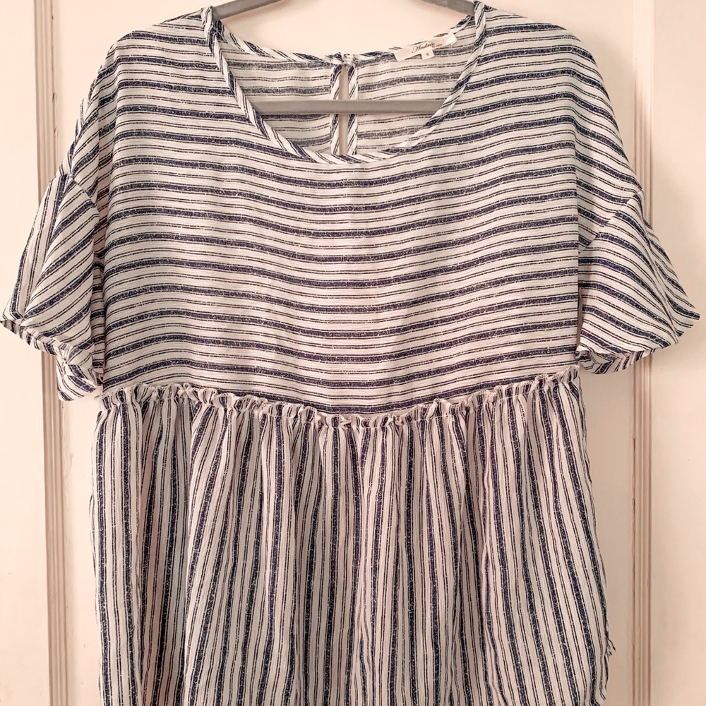 Striped Peplum Blouse